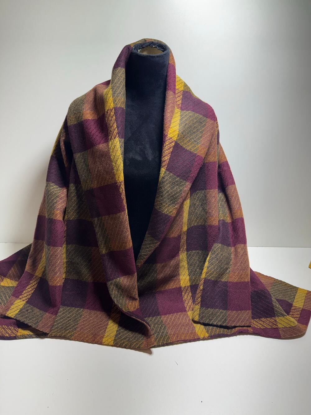 Prairie Check Women’s Plaid Wool Blend Carfigan Chic Wish Sz 3XL Academia Preppy